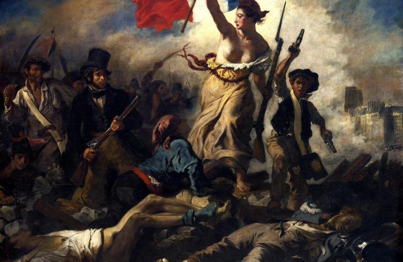 Eugene Delacroix‘in “La liberte guidant le peuple” (Halka yol gösteren özgürlük) adlı yapıtının analizi  